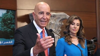 US officials Tom Barrack and Morgan Ortagus have had little success mediating between Lebanon and Israel. Getty