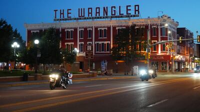 The Wrangler building in the Cheyenne city centre. The capital of Wyoming still feels very much like an old frontier town.