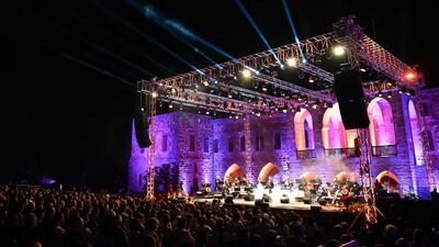 Fans attend the opening night of the Beiteddine Festival, in the historic eponymous palace of Lebanon's Chouf mountains. AFP