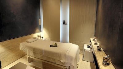 Massage room at Al Faya Lodge in Sharjah. Satish Kumar / The National