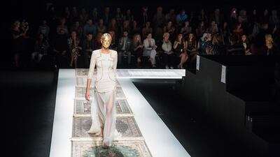 A design on the runway during a previous edition of Arab Fashion Week