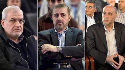 The US government imposed sanctions on Hezbollah MP Mohamed Raad, security official Wafiq Safa and Hezbollah MP Amin Sherri. EPA