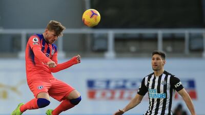 Timo Werner of Chelsea at St James' Park on Saturday. EPA