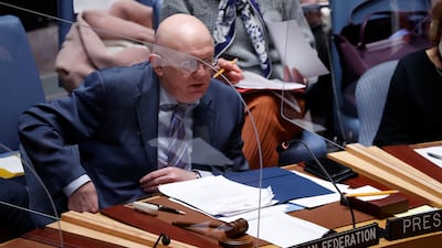 Russia's ambassador Vasily Nebenzya said Moscow is still "open to diplomacy for a diplomatic solution" but gave a warning against what he called Ukrainian aggression. EPA