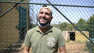 Chief animal keeper, Saif Rawashdeh, has been helping Suzie and Bubloo settle into their new home. Amy McConaghy / The National