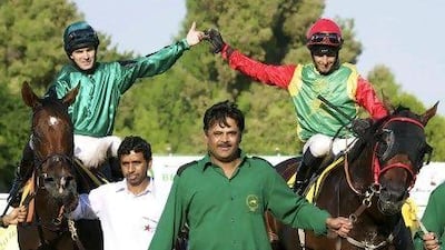 Escape Route, left, and Atlantic Brave have been involved in many close races in the past. Courtesy Andrew Watkins