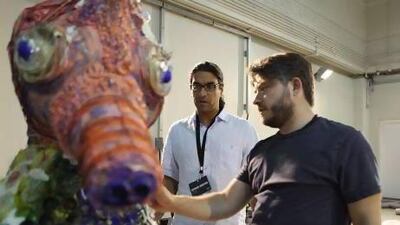 Artists Suhail Jashanmal and Chris Oricchio make sculptures out of trash.