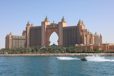 Atlantis, The Palm is a hotel with an aquarium and water park. AFP