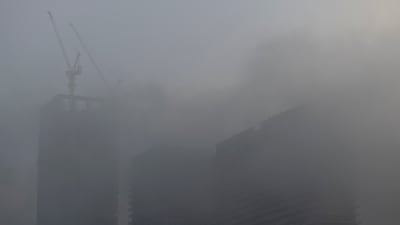 The red alert applies in areas were visibility is reduced to 1km. Antonie Robertson / The National