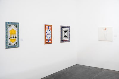 A series of works by Sultan bin Fahad highlights links between jazz and Islam. Photo: Leila Heller Gallery