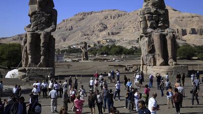 Tourists are starting to return to Egypt and Turkey after a spate of terror attacks last year. Above, the Colossi of Memnon on the west bank of the Nile River at Luxor, 510 kilometers south of Cairo. Hassan Ammar / AP Photo