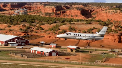 A private flight into Red Reflet Ranch. Courtesy Red Reflet Ranch