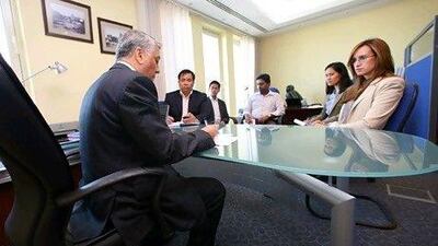 Ron Ribeiro, left, the chief executive of Aryan Business Consulting, says businesses shouldn't be treated 'as friends or family'. Mike Young / The National