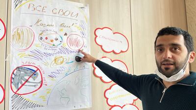 Abdullah Al Hammadi makes preparations for the Sirius 20/21project, which started on November 4. He has been chosen as a backup astronaut. Photo: Mohammed bin Rashid Space Centre