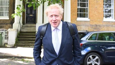 British politician Boris Johnson leaves his home in south London AFP