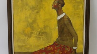 A portrait of Girl Sitting by Olivia Pendergast for Portraits of the Middle Way. Courtesy Showcase Gallery