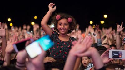 The crowd enjoyed Travis Scott's performance at Mawazine Festival.