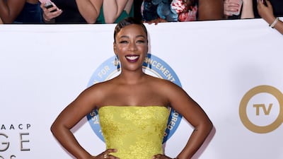 We think this vivid yellow Romona Keveza dress might be Samira Wiley's best look yet (that beautiful burgundy lip certainly helps). AP / Richard Shotwell
