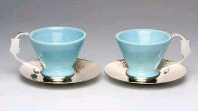Dh410, Ozlem Tuna Turquoise coffee set, www.anjelique.me