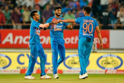 Yuzvendra Chahal, left, had another fine day with the ball. AFP