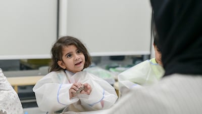 Latifa Al Hosani during a workshop.