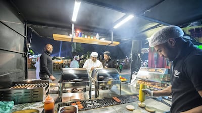 Find a wide variety of food options, from international delicacies in Al Wathba Gourmet to festival favourites in the Egrab area, such as burgers. Leslie Pableo for The National