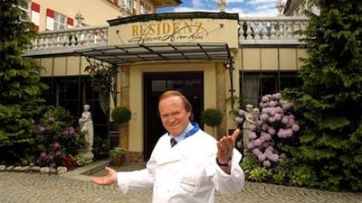 The two-starred chef Heinz Winkler, shown in front of his restaurant in Bavaria, Germany, is a champion of food's medicinal qualities. He will be at Mezzaluna in the Emirates Palace during Gourmet Abu Dhabi.