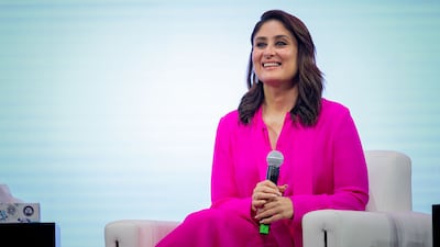 Bollywood actress Kareena Kapoor discusses her career and pregnancy journey at the Sharjah International Book Fair. Photo: Ali Gamal