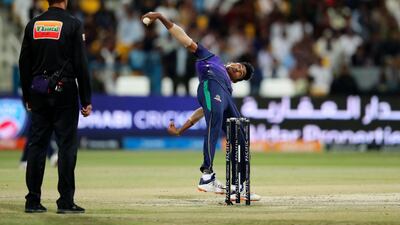 Bangla Tigers' spinner Kevin Koththigoda. Chris Whiteoak / The National