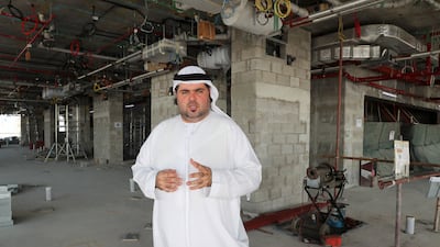 Mohammed Al Hashimi, project director with Wasl Properties onsite at Wasl Tower. Pawan Singh / The National
