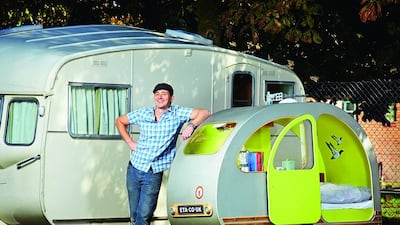 Home comforts: The record for the world’s smallest caravan is held by Yannick Read, whose fully roadworthy vehicle is 2.39 metres long, 1.53 metres high, 79cm wide and weighs 131.1kg. It features a bed, interior lighting, a TV, sink and kettle. Read says that the caravan is surprisingly comfortable and the thing he likes most about it is “the smiles from people who see me towing it along the road”. Paul Michael Hughes / Guinness World Records