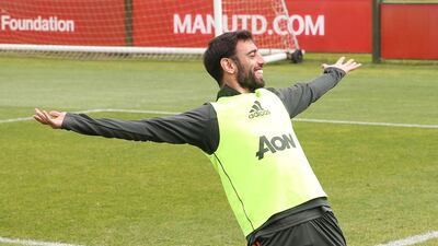 Bruno Fernandes celebrates. Getty