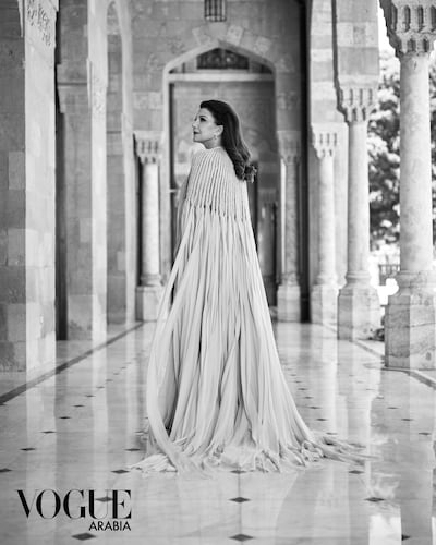 The shoot took place in Beirut's historic La Residence des Pins. Courtesy Vogue Arabia