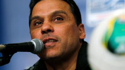 Hossam El Badry has been suspended and fined by Africa's football federation for refusing to give interviews to Qatar-based sports network beIN Sports. Shuji Kajiyama / AP Photo file