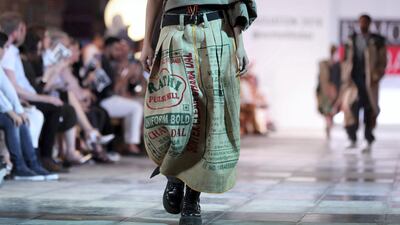 Designs by student designer Shivangi Suvarna, inspired by the mythological existence named Shiva. Esmod Fashion Show.