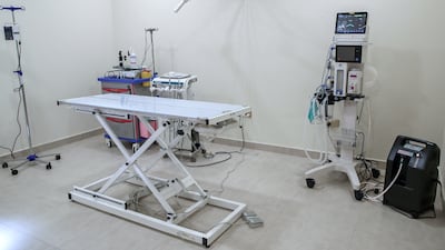The surgery room in the veterinary wing