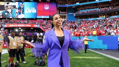Jordin Sparks was the in-stadium host for the event. AFP