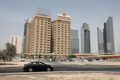 Outside view of the Toyota building near Defence Roundabout in Dubai. Pawan Singh / The National