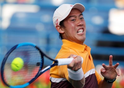 No 1 seed Kei Nishikori is through to the last 16 of the Dubai Duty Free Tennis Championships. EPA