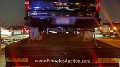 One of the vehicles seized due to reckless driving on National Day. Photo: Dubai Police