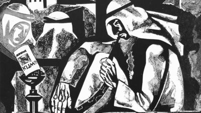 Series of Al-Ars fe Al-rafae (1986) by Abdulsattar Al-Musa. Photo: Hafez Gallery