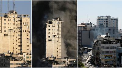 Many buildings took a battering from the air strikes. Reuters