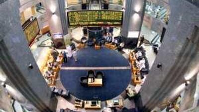 The floor of the Abu Dhabi Securities Exchange. ADX is in talks to merge with the Dubai Financial Market.