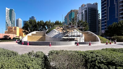 Repair work being carried out on the clock on February 20, 2026. Victor Besa / The National