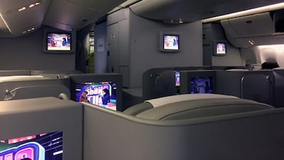 The 777 offers the popular forward facing fully flat beds. Courtesy Jonny Clark