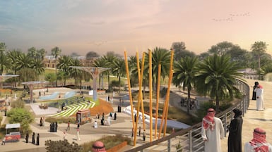 A rendition of the royal arts complex within King Salman Park. Photo: Royal Commission for Riyadh city