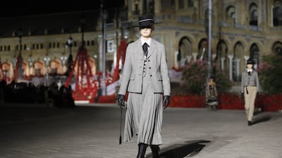 The classic Dior Bar jacket reworked for the Cruise 2023 collection. EPA