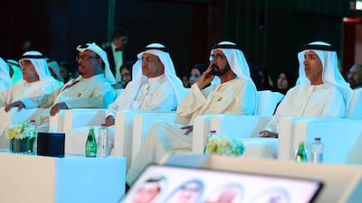 Sheikh Mohammed bin Rashid, Vice President and Ruler of Dubai, attends Dubai Health Forum on Monday, a two-day conference showcasing what technologies patients can expect to benefit from in the near future. Wam