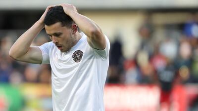 Inter Miami have changed their club logo to promote social distancing. AFP