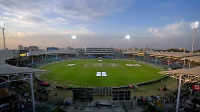 A view of renovated National Bank Stadium in Karachi where Pakistan host New Zealand in the opening game of the Champions Trophy on Wednesday, February 19. AP